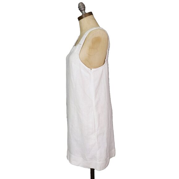 MADEWELL Embroidered Tank Mini Dress 8 Linen Eyelet White Square Neck NWT B28 - Picture 5 of 7